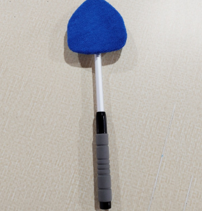 Blue car window cleaning brush details