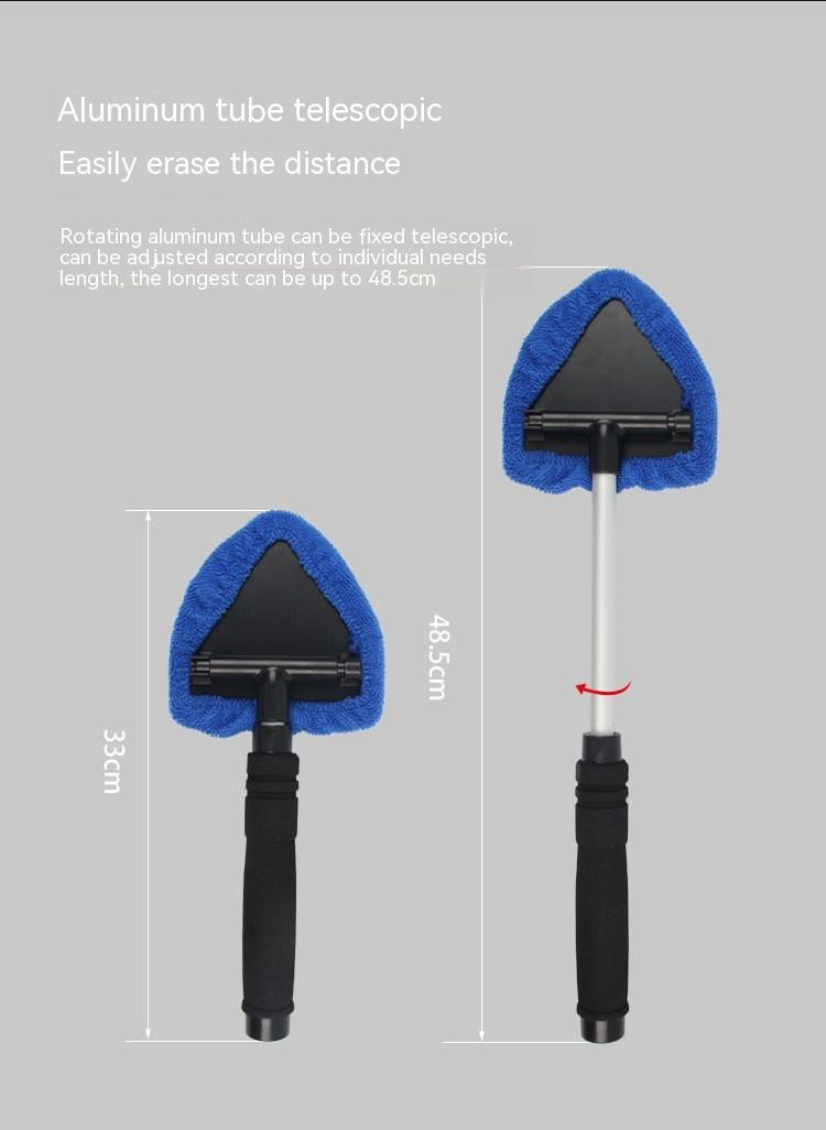 Blue car windshield cleaning brush kit