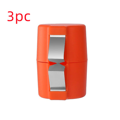 Egg cracker tool in orange red