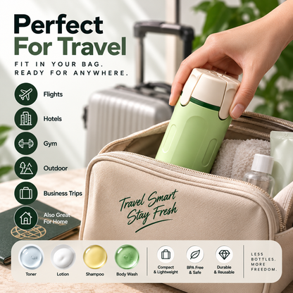 4-in-1 Leak-Resistant Travel Toiletry Dispenser