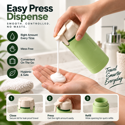 4-in-1 Leak-Resistant Travel Toiletry Dispenser