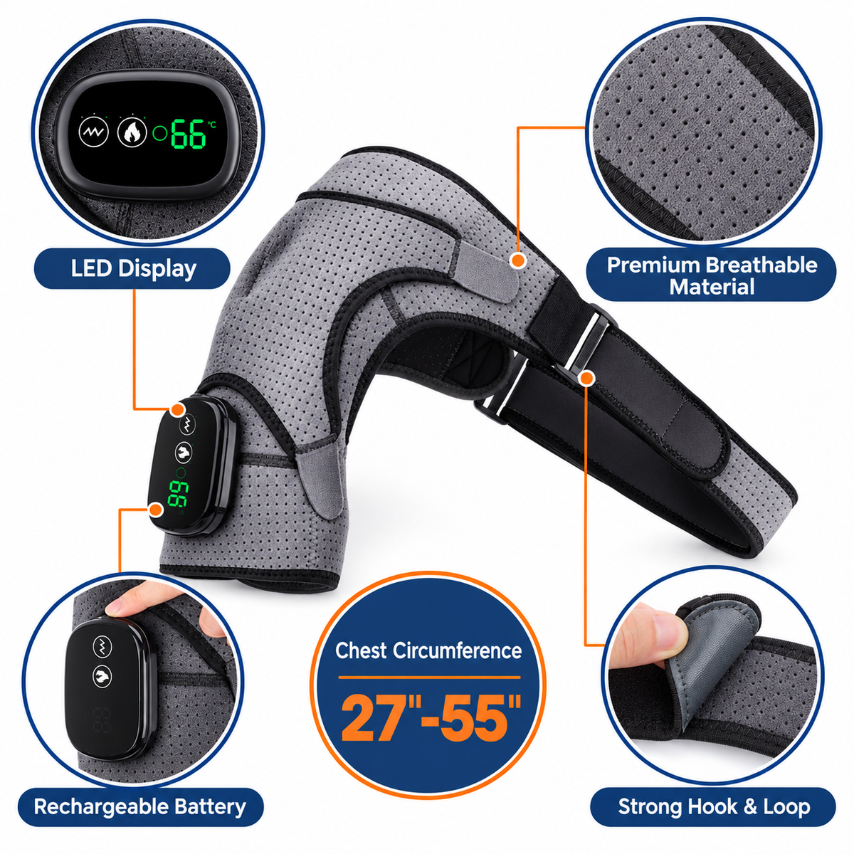 Portable Shoulder Massager with Heat Therapy