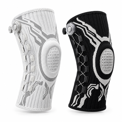 Dial knee sleeve pair in white and black