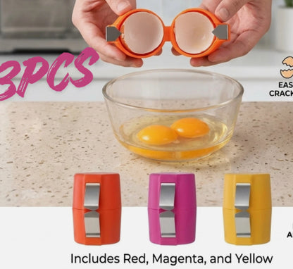 Egg cracker tool color set