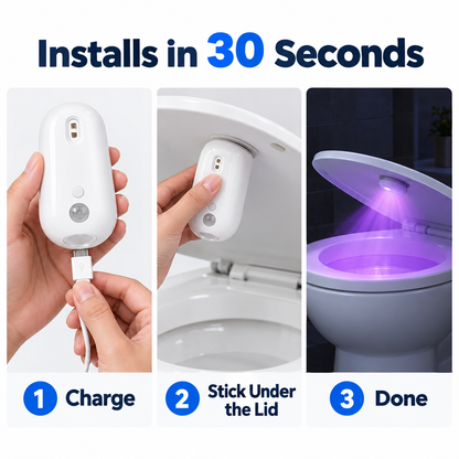 How to install the toilet night light in 3 steps