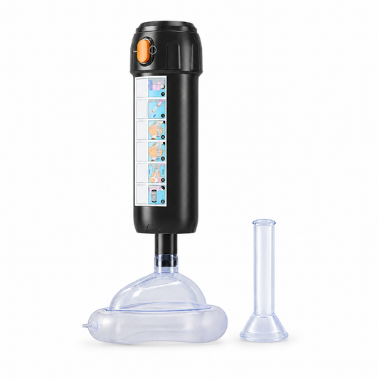 Anti-choking first-aid suction device with face mask and tongue depressor tube
